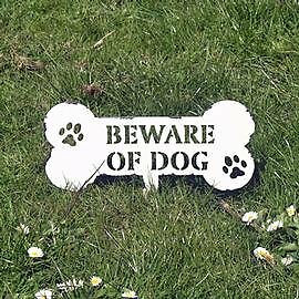 Metall Pflanzenanhänger Vorsicht vor dem Hund