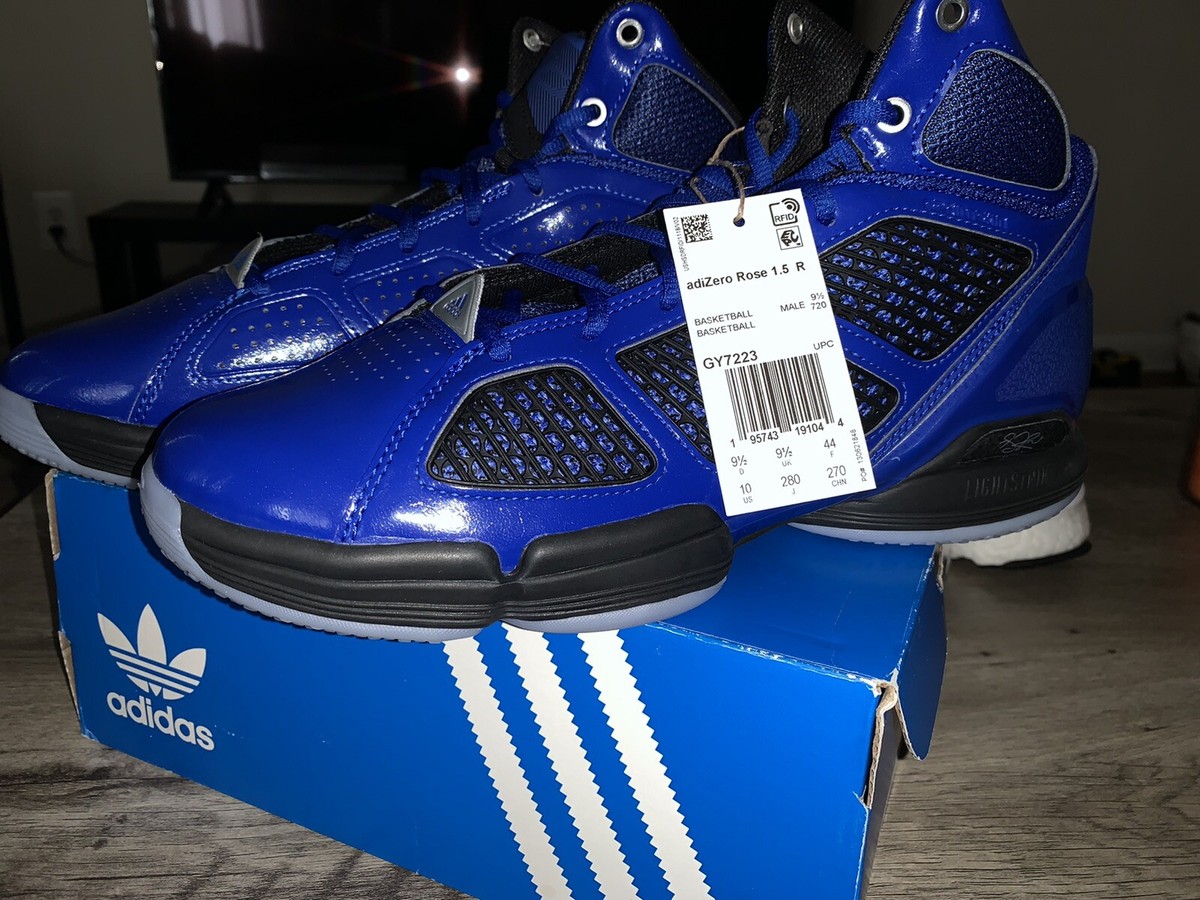 Adidas‎ Men 8.5 D AdiZero Rose 1.5 Restomod Blue/Black Basketball Shoes GY7223 Sneaker Re-Test No 45, Adidas AdiZero Rose 1.5 Restomod  main image 2