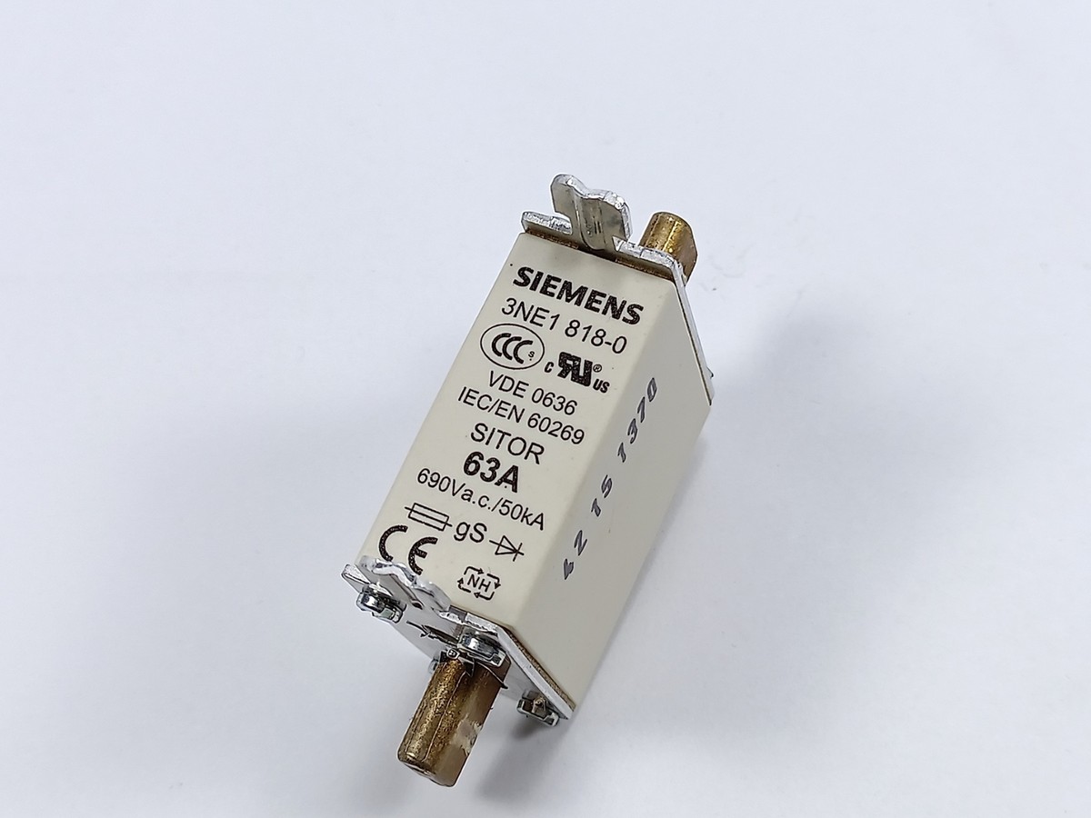 Siemens 3NE1 818-0 Sitor fuse 63A 690V 3 Pcs. | eBay