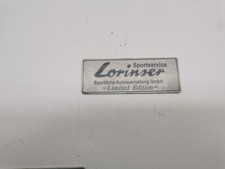 MERCEDES BENZ LORINSER ALUMINUM BAGDE EMBLEM STICKER BLACK LETTERS NEW