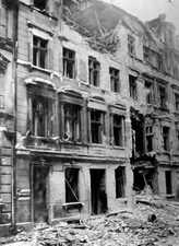 Houses bombed during the Spartacist uprising which broke out in Be- Old Photo