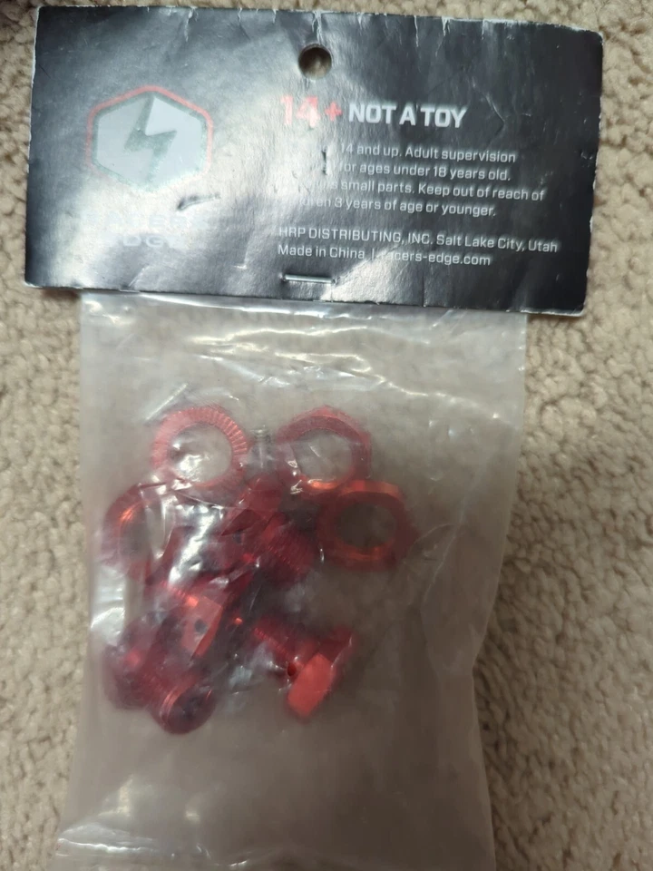 Rce1924r Racers Edge Revo Aluminum Hex Adapter/Wheel Nut Set (4pcs) Red New - Image 2 of 2