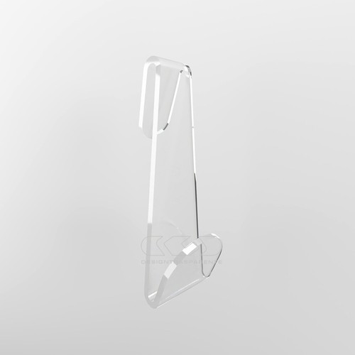 Gancio doccia per accappatoio modello a S in plexiglass trasparente - Foto 3 di 3
