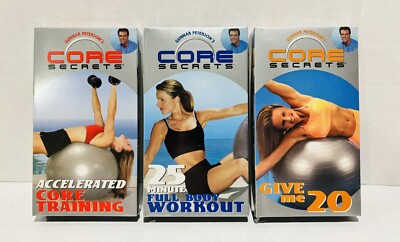 Gunnar Peterson Core Secrets VHS Lot 3 Full Body Give Me 20 Factory Sealed New