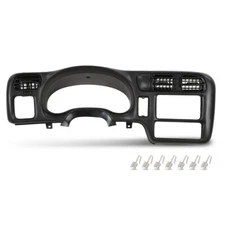 Fit For 98-05 S10 Blazer Jimmy Sonoma Double Din Dash Radio Cluster Bezel Black