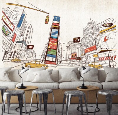 3D Painted Building G4841 Wallpaper Wall Murals Removable Self-adhesive Honey
