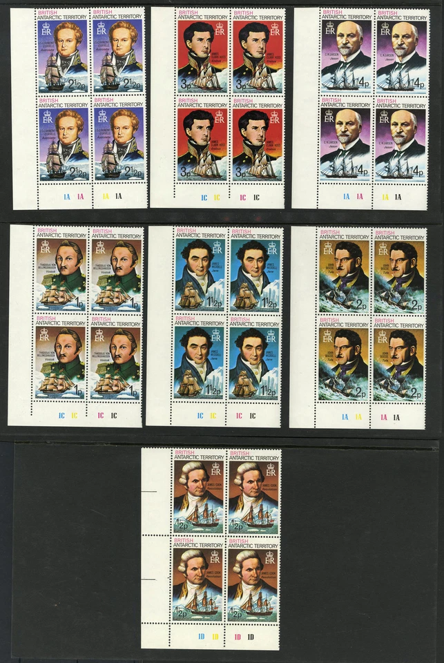 M5470 Territorio Antártico Británico 1973 SG44/58 - Bloques definitivos de 4 Foto 2 de 2