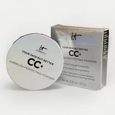 it Cosmetics YOUR SKIN BUT BETTER CC+ Airbrush Perfecting Powder MED-TAN 0.33oz