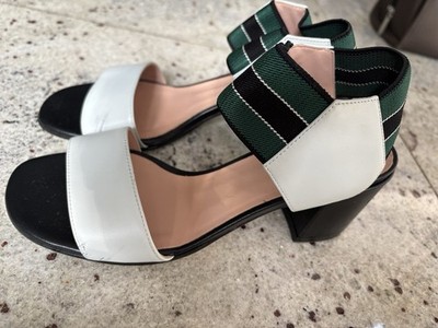 Pollini Damen Sandalen Gr 37 Leder Sandaletten Neu Top Zustand