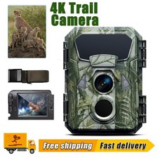 Wildkamera No Glow Nachtsicht Bewegungsmelder 4K 48MP Wildtierkamera Jagdkamera