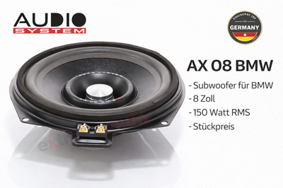 Audio System AX 08 BMW EVO 20cm Subwoofer für E und F BMW Modelle - Stückpreis