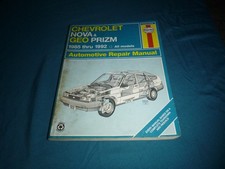 Haynes Repair Manual 24060 (1642) CHVROLET NOVA & GEO PRIZM 1985-1992