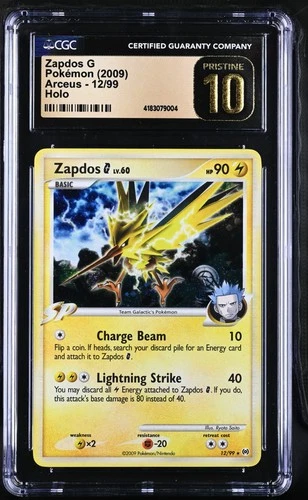 Pokemon Zapdos G Platinum Arceus 12/99 Holo CGC 10 Pristine