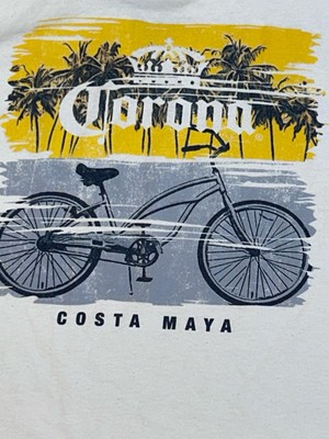 Corona Beer T-Shirt Men s Large Coasta Maya Mexico Crown Logo Y2K Vintage