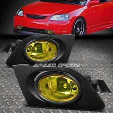 For 01-03 Honda Civic 24dr Amber Lens Bumper Driving Fog Light Lamps W Switch