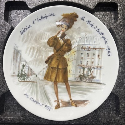 Limoges Plate Les Femmes Du Siecle Helene 1943 Porcelain France Henri d'Arceau