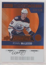 2021 Credentials 2020-21 Debut Ticket Access Orange 118/149 Ryan McLeod #99 0y1m