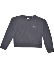 JACK WILLS Womens Sweatshirt Jumper UK 8 Small Navy Blue Cotton YG01