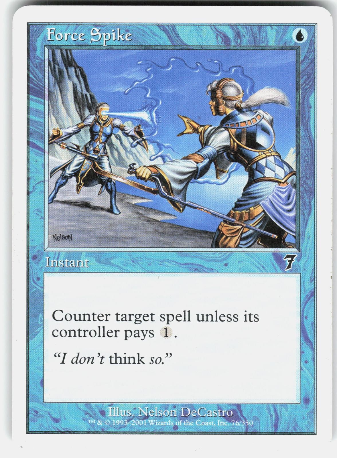 Force Spike 76 Common 7th Edition Magic: The Gathering Moderately Played