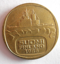 1985 FINLAND 5 MARKKAA - Excellent Coin - FREE SHIP - Bin #163