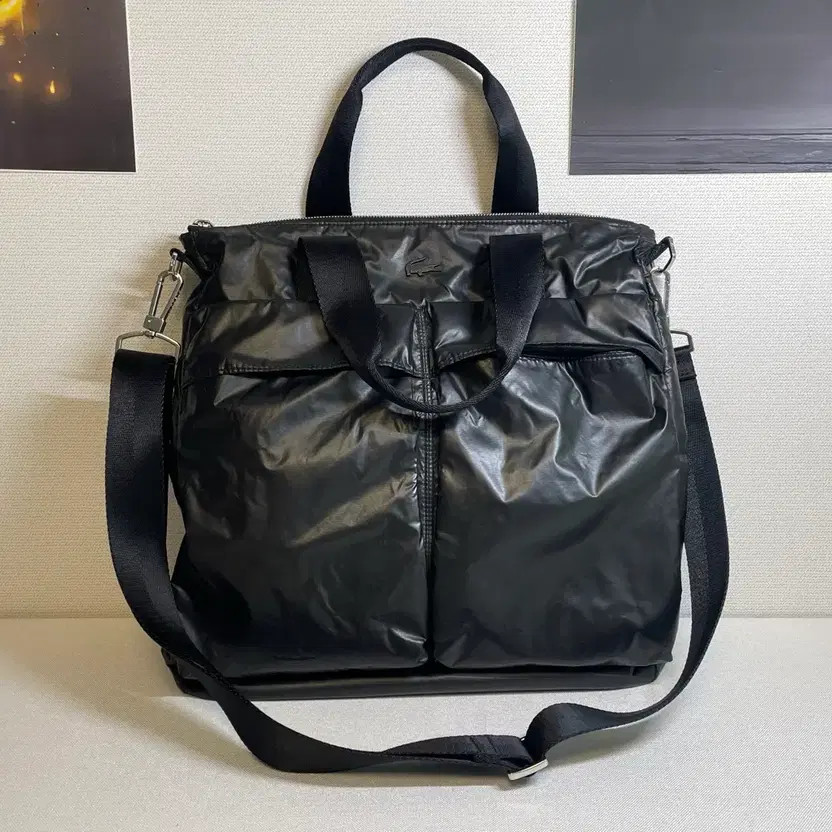 Lacoste Black Logo Daily Bag, Slightly Used, No Return thumbnail 8