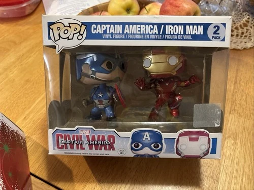 *NEW* Funko Pop! Marvel Civil War - Captain America Vs. Iron Man NIB