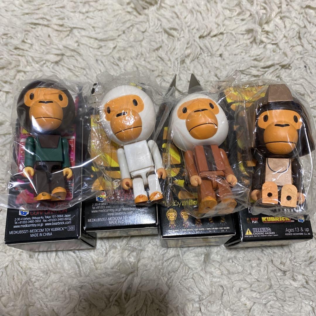 A BATHING APE Kubrick Figure 4-piece Set Baby Milo Store with Box