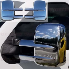 1999-2015 Chevy Silverado GMC Sierra Chrome Mirror Covers Towing Heavy duty tow