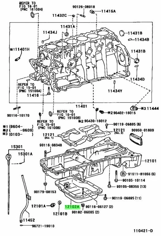 OEM Toyota 92-01 Chaser Mark II JZX90 JZX100 Oil Pan Sub-Assy No.2 Genuine New - Image 2 of 2