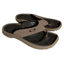 Oakley Super Coil Sandal 2.0 Mens Size 8 Flip Flops Brown Preppy Beach Outdoor