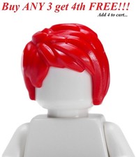    NEW LEGO Minifig Minifigure Girl Female Women BLONDE Hair Short Tousled Parted