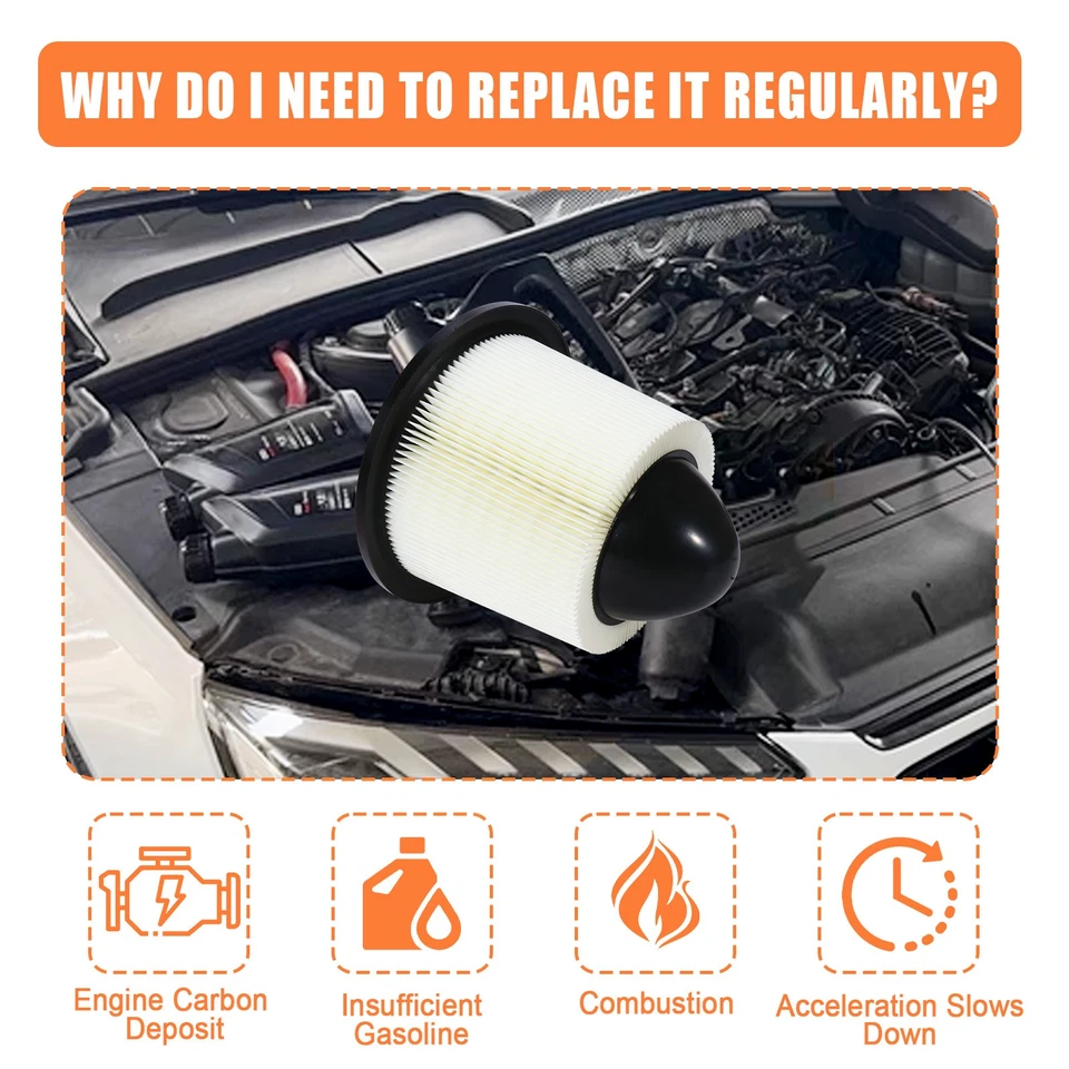 New Engine Air FIlter For Ford E150 E250 E350 E450 F150 F250 F350 F450 5.4L 6.8L Foto 4 de 4