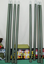 32 FEET Antenna Tower Mast Poles 4' RIBBED ALUMINUM LOT of 8 FOUR FOOT SECTIONS