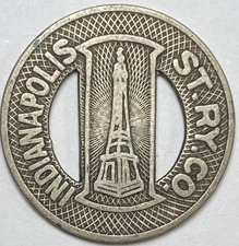 Indianapolis Indiana Street Car Transit Token
