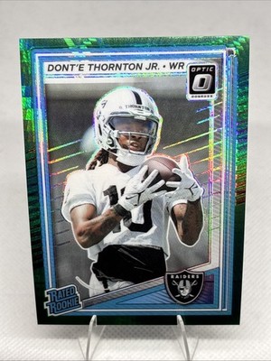 2025 Panini Optic Donte Thornton Jr #279 Green Hyper Rated Rookie