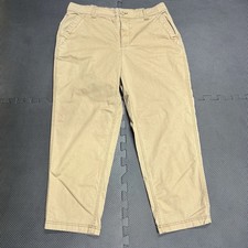 Old Navy Womens Pants Tan High Rise OG Chino Stretch Soft Cotton Casual Size L