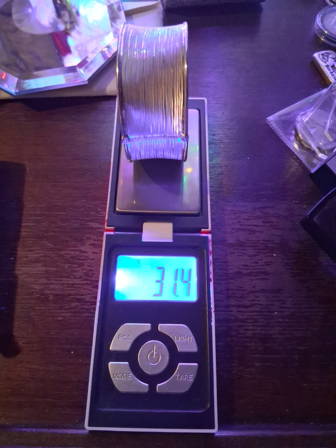 Solid 925 Sterling Silver Vintage Hinged Cuff Bra… - image 6