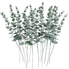 10Pc Artificial Eucalyptus Leaves Eucalyptus Stems for Home Flowers Bouquet Cent