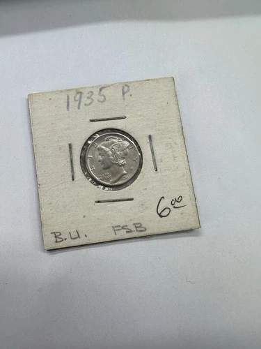 1935 Mercury Dime - Gem BU FSB - 90% Silver
