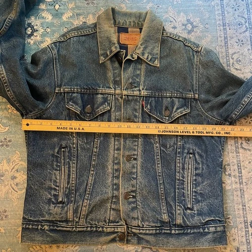 Levi's Vintage 80's Flannel-Lined Denim Trucker Jacket (70401 0824) - Size M/L image 4