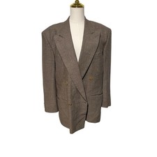Missoni Uomo Vintage Brown Textured Wool Blazer  Made in Italy