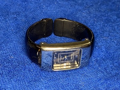 Vintage Ladies Carlo Rossi Silver Watch. Clamp Style Band. 