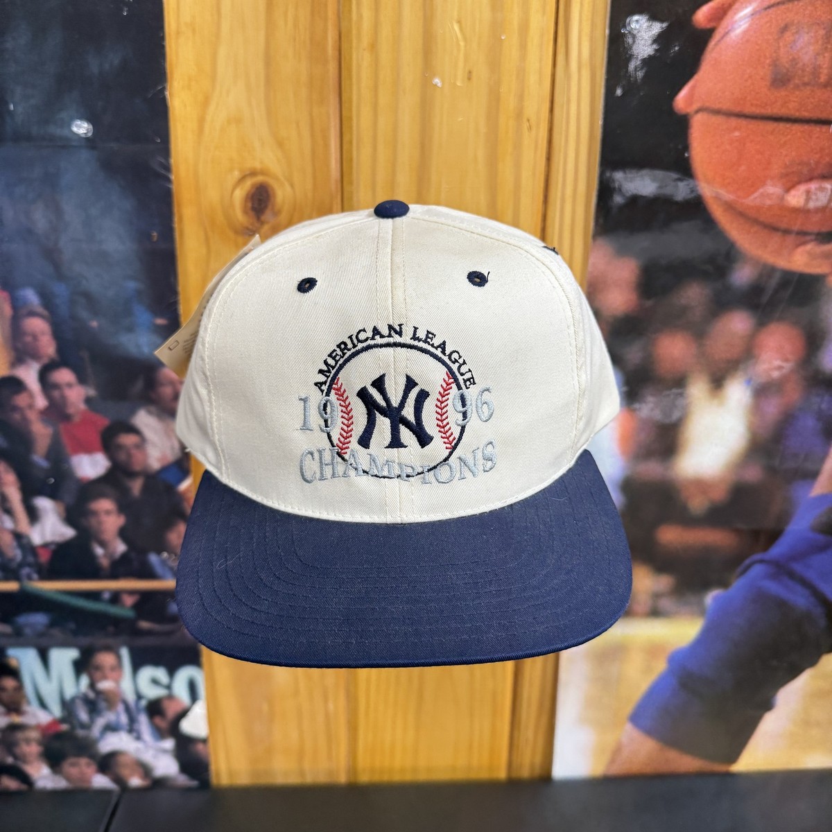 90s new york yankees ホワイトキャップ フリーサイズ VINTAGE New York Yankees Hat Cap Snap Back MLB Baseball Champions