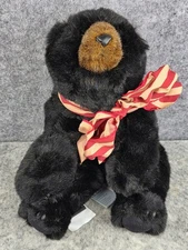 Ditz Designs 16" Black Bear Plush Hen House Weighted Paws Stuffed Animal NWT