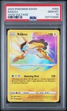 Pokemon Card Raikou 050/185 PSA 10 SWSH Amazing Rare Vivid Voltage