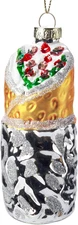Christmas Burrito Glass Ornament, Xmas Glass Blown Fast Food Ornament Presents f