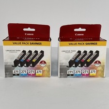 Set of Two Canon CLI-271 (0390C005AA) Cartridge - Value Pack