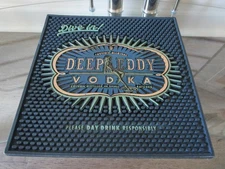 Austin's Original Deep Eddy Vodka Large Bar Spill Drip Mat 12" x 12"  AS IS