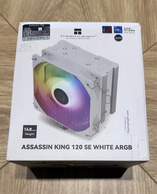 Thermalright Assassin King 120 SE White ARGB CPU Air Cooler, SE White, 5 Heatpip