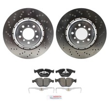 SHW Front Rotors Bosch Quietcast Ceramic Disc Brake Pad Kit For E90 E92 E93 M3